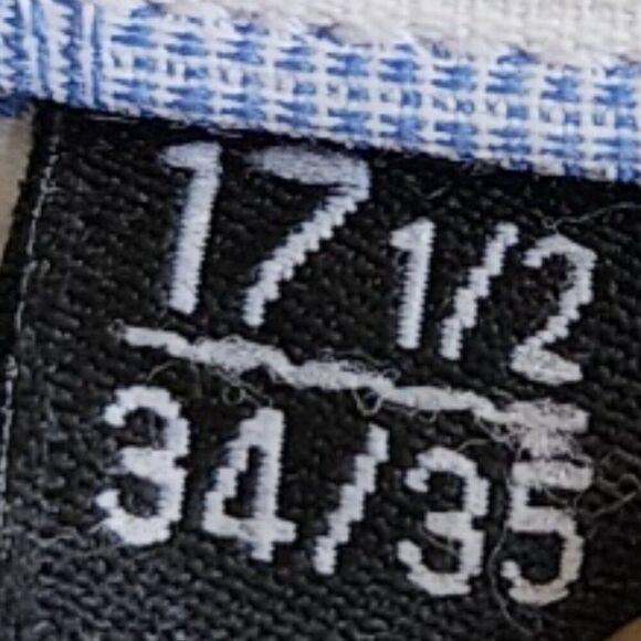 Hugo Boss Men's "Sharp" Fit Plaid Button Down Dress Shirt Size 17.5 34/35 - Picture 10 of 11